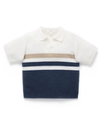 Navy Knitted Polo