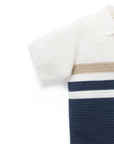 Navy Knitted Polo