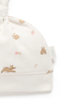 purebaby organic cotton newborn baby knot hat