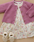 purebaby organic lavender dress baby girl