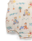 purebaby organic cotton baby romper crinkle bodysuit