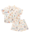 purebaby organic cotton baby kids clothes lets garden crinkle set