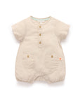 purebaby organic linen romper baby