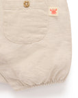Linen Blend Romper Driftwood Stripe