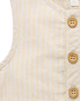 purebaby organic baby boy clothes brown linen blend romper kids
