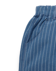 purebaby organic cotton baby kids shorts linen blend shorts french navy stripe