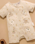 purebaby organic baby clothes llama short growsuit bodysuit