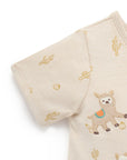 purebaby organic baby clothes llama short growsuit bodysuit