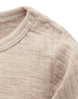 Merino Wool Bodysuit | Camel Beige