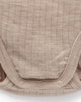 Merino Wool Bodysuit | Camel Beige