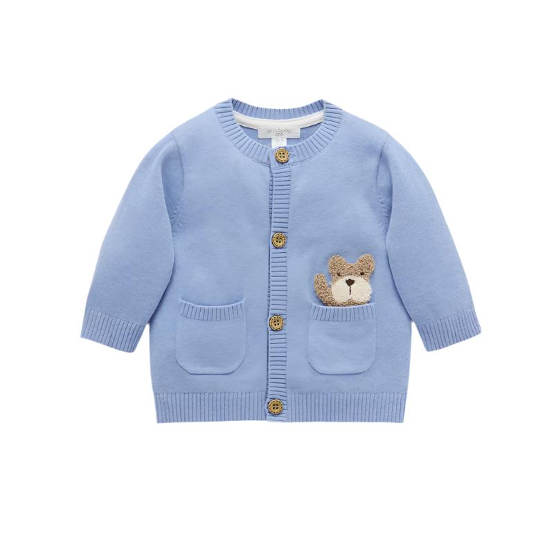 purebaby organic nautical cardigan baby cardigan knitwear