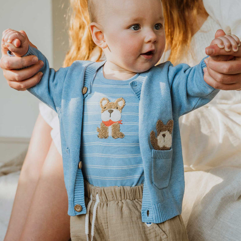 purebaby organic nautical cardigan baby cardigan knitwear