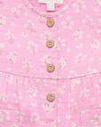 purebaby organic cotton floral jumpsuit girls