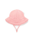 purebaby organic baby hat pink ruffle sun hat kids