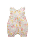 purebaby organic cotton baby clothes pink ruffle shortie growsuit garden petals baby kids