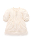 purebaby organic cotton baby kids dress pintucked dress cloud