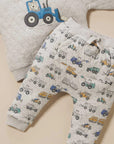 purebaby organic quilted slouchy track pants snow vehicle baby winter pants