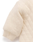 purebaby organic quilted track growsuit wheat bear organic cotton baby clothes travel