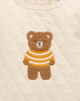 purebaby organic quilted track growsuit wheat bear organic cotton baby clothes travel