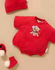 purebaby organic cotton baby clothes christmas hugs bodysuit