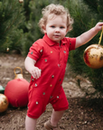 purebaby organic baby clothes christmas polo growsuit