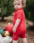 purebaby organic baby clothes christmas polo growsuit