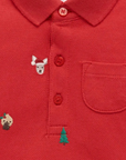 purebaby organic baby clothes christmas polo growsuit