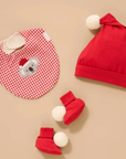 Christmas Gingham Santa Bib