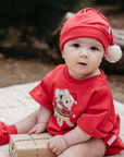 purebaby organic cotton red santa hat baby christmas