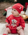 purebaby organic cotton red santa hat baby christmas
