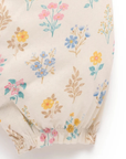 purebaby organic cotton baby romper posy shirred romper baby girl