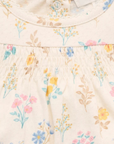 purebaby organic cotton baby romper posy shirred romper baby girl