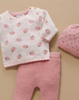 purebaby organic strawberry jumper baby girl set