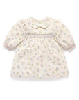 purebaby organic strawberry smocked dress baby girl