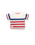 red white blue stripe purebaby organic top baby kids