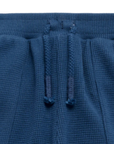 purebaby organic cotton baby kids textured slouchy pants french navy