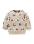 purebaby organic tractor jumper baby boy winter