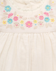 purebaby organic white cloud embroidered bodysuit baby girl