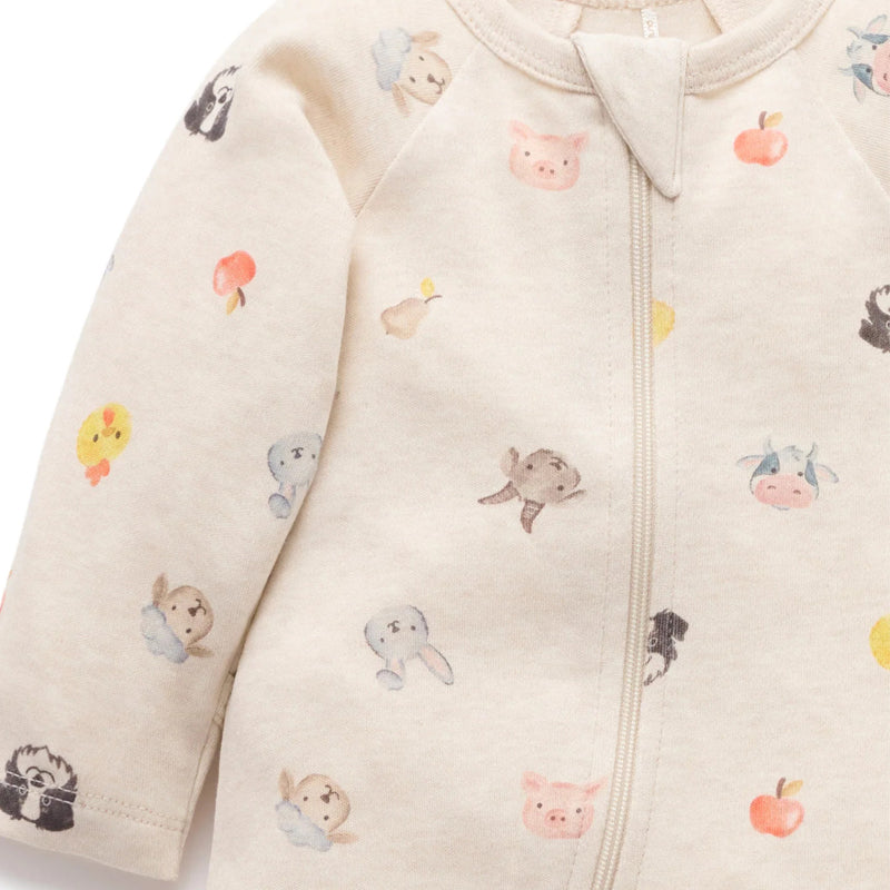 Farm Animals Zip Growsuit (Pack of 2)