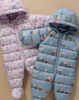 purebaby organic puffer growsuit baby winter