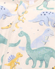 purebaby organic cotton clothes padded sleeve onesie dinosaur baby kids
