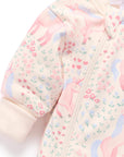 purebaby organic cotton clothes padded sleeve onesie unicorn meadow baby kids