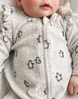 purebaby organic baby penguin growsuit baby travel outfit