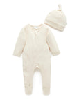 purebaby pointelle growsuit and hat newborn gift set hospital bag