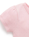 purebaby pointelle tee popsicle pink baby tee