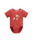 purebaby organic postie santa bodysuit baby christmas outfit