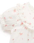 purebaby organic rosebud bodysuit baby girl