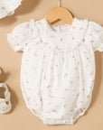 purebaby organic rosebud bodysuit baby girl