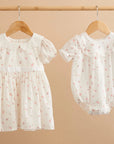 purebaby organic rosebud dress baby girl