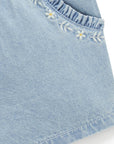 Soft Denim Ruffle Shorts